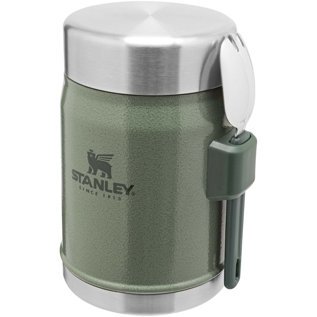 Słoik na żywność Stanley Legendary z łyżko-widelcem, o pojemności 400 ml 100881 - Leśny zielony