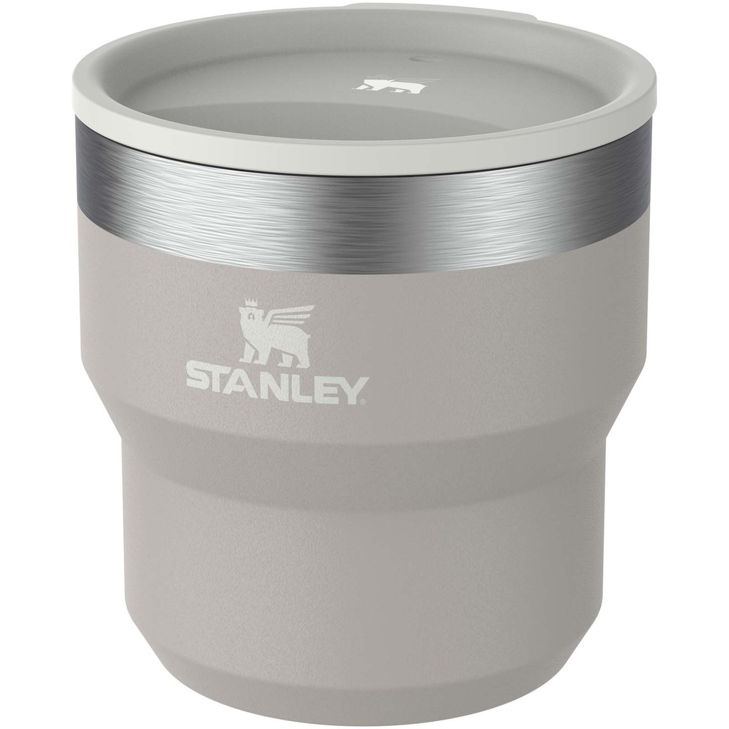Termoizolowany kubek kempingowy Stanley Stay Hot 295 ml ze stali nierdzewnej, umożliwiający wkładanie kubków jeden w drugi 100973 - Szary
