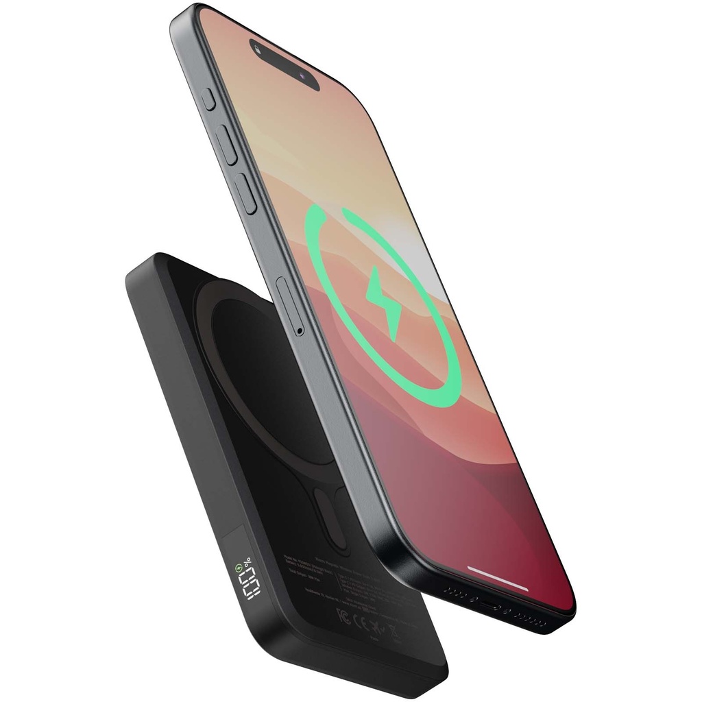 Xtorm FS5W051 magnetyczny bezprzewodowy powerbank 5000 mAh 124410 - Czarny
