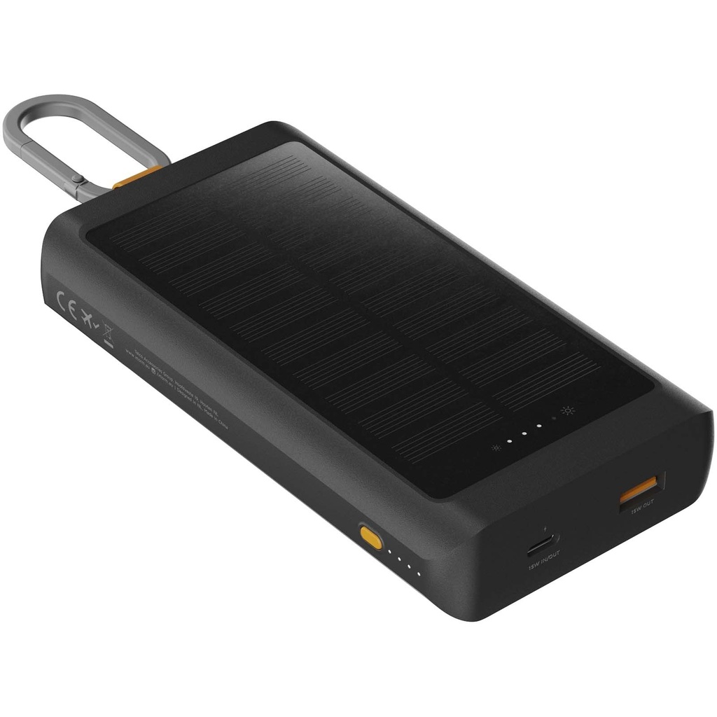 Xtorm XG2S101 Go2 powerbank solarny o pojemności 10.000 mAh i mocy 15 W ze światłem 124479 - Węgiel drzewny