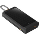 Xtorm XG2S101 Go2 powerbank solarny o pojemności 10.000 mAh i mocy 15 W ze światłem 124479 - Węgiel drzewny