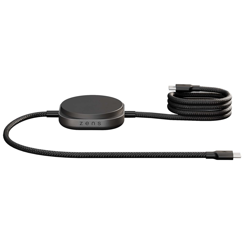 Zens Pro 2 kabel ładujący USB-C 2 w 1 o mocy 140 W 120821 - Czarny
