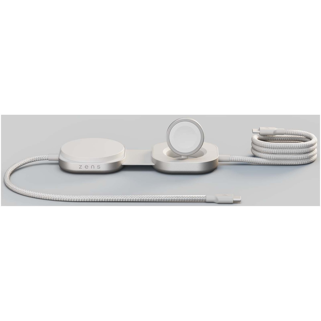 Zens Pro 3 kabel ładujący USB-C 3 w 1 o mocy 140 W 120822 - Biały