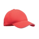 5-panel czapka z daszkiem 180gr MO2345-35 - bialy/czerwony