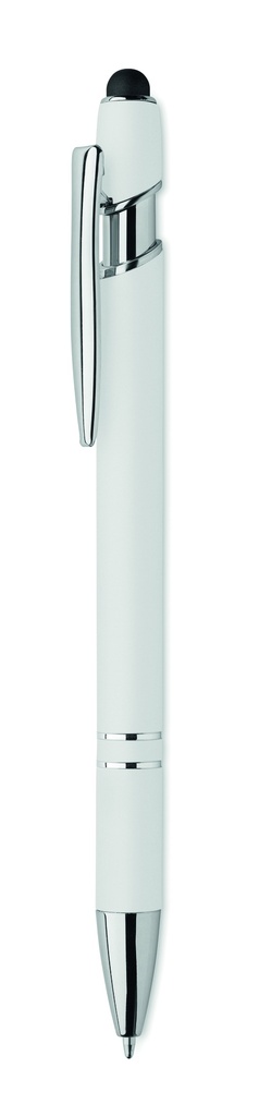 Długopis z rysikiem aluminium MO2798-06 - bialy