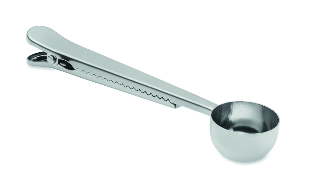 Miarka do kawy z klipsem do torby MO3183-14 - srebrny