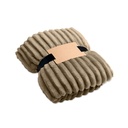 Polarowy koc w paski RPET MO3184-39 - khaki