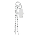 Brelok pleciony z tagiem MO3167-06 - bialy