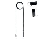 stojak na telefon z kablem USB-C o MO3192-03 - czarny