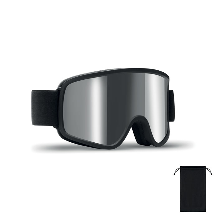 Gogle narciarskie UV400 MO3194-17 - srebrny blyszczacy