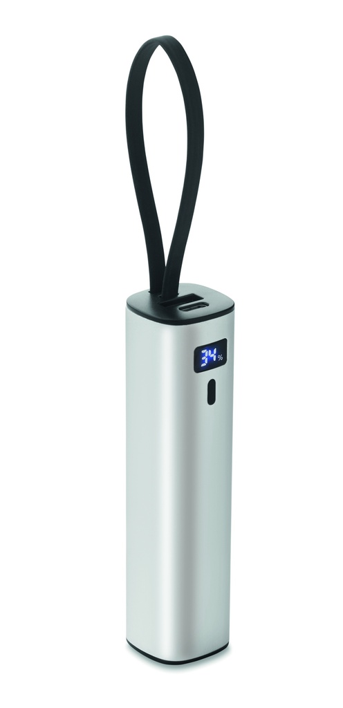 Powerbank 5000 mAh PD 20W MO3144-16 - srebrny mat