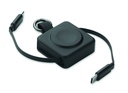Zwijany kabel USB-C 100 W MO3145-03 - czarny