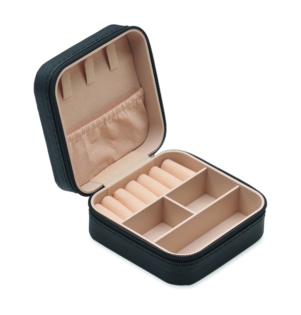 Etui na biżuterię PU podróżne MO3146-03 - czarny