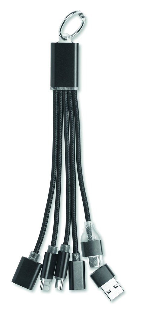 Brelok 3w1 kabel ładujący MO3150-03 - czarny