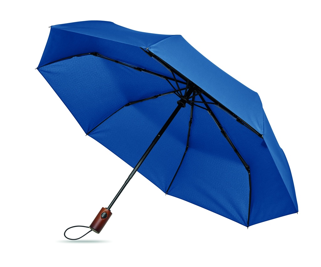 21" parasol automatyczny z drewnia MO3219-37 - niebieski