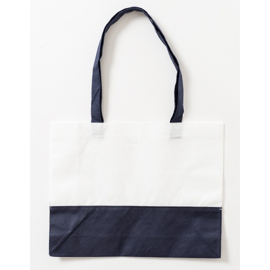Torba Na Zakupy Dwukolorowa Polipropylen XT22 - White & Dark Blue