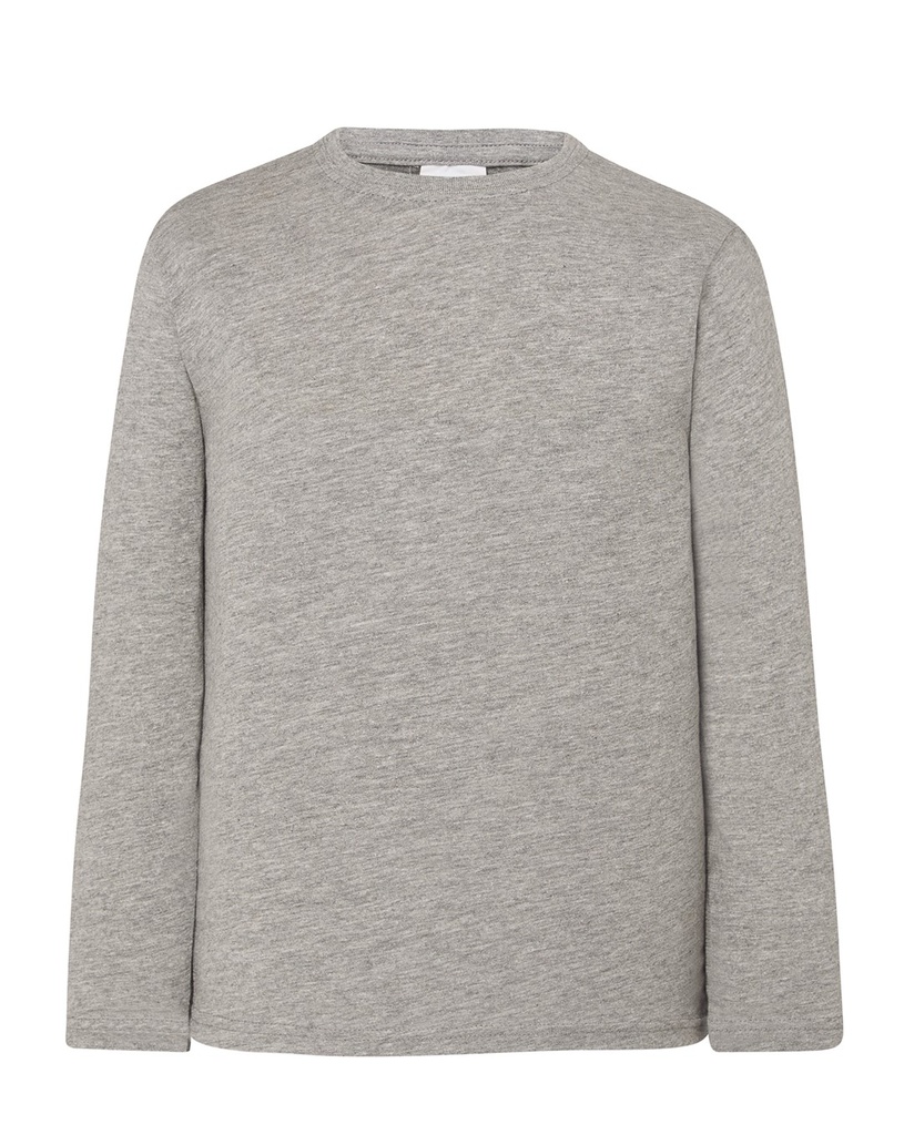 T-shirt Dziecięcy z Długim Rękawem Bawełniany TSRK 150 LS - Grey Melange