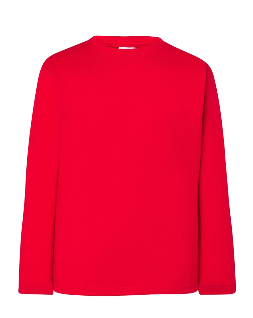 T-shirt Dziecięcy z Długim Rękawem Bawełniany TSRK 150 LS - Red
