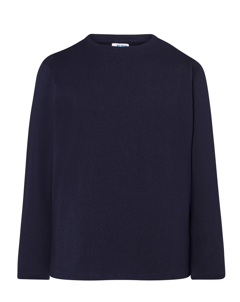 T-shirt Dziecięcy z Długim Rękawem Bawełniany TSRK 150 LS - Navy