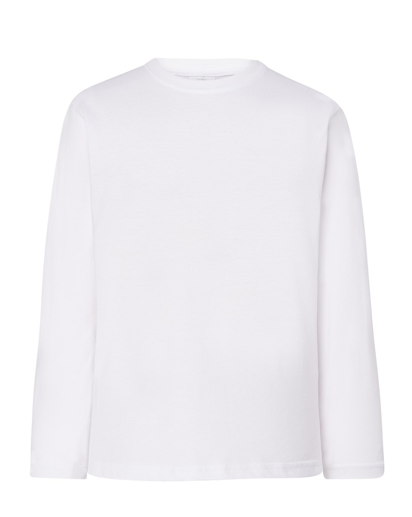 T-shirt Dziecięcy z Długim Rękawem Bawełniany TSRK 150 LS - White