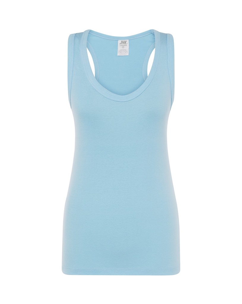 T-shirt Damski Slim Bawełniany TSUL ARB - Sky Blue