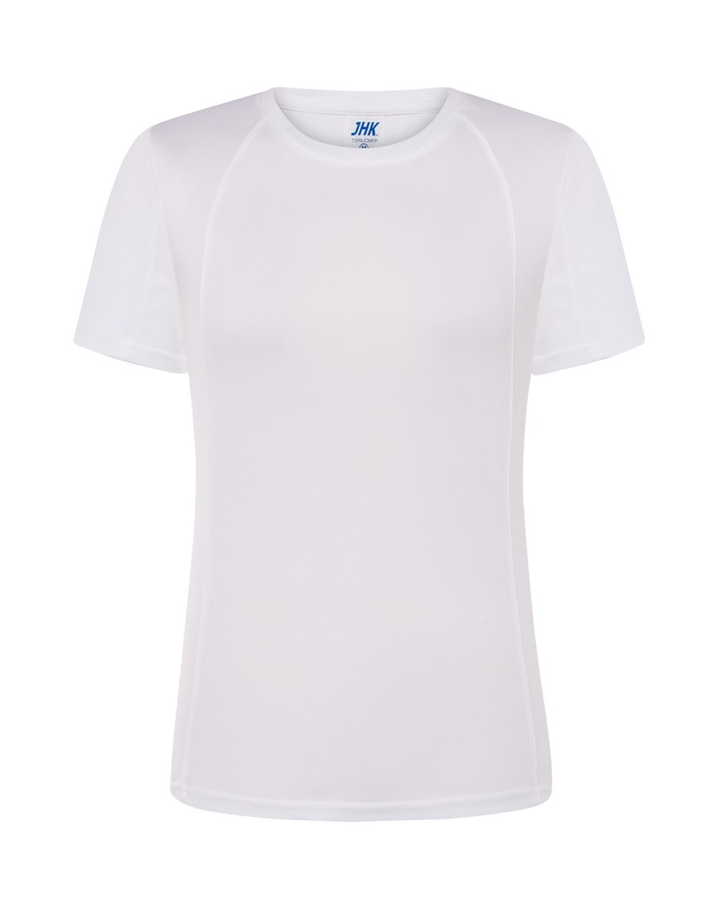T-shirt Damski Sportowy Slim Poliester JHK101 - White