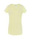 T-shirt Damski Bawełniany TSUL SLB - Light Yellow Neon
