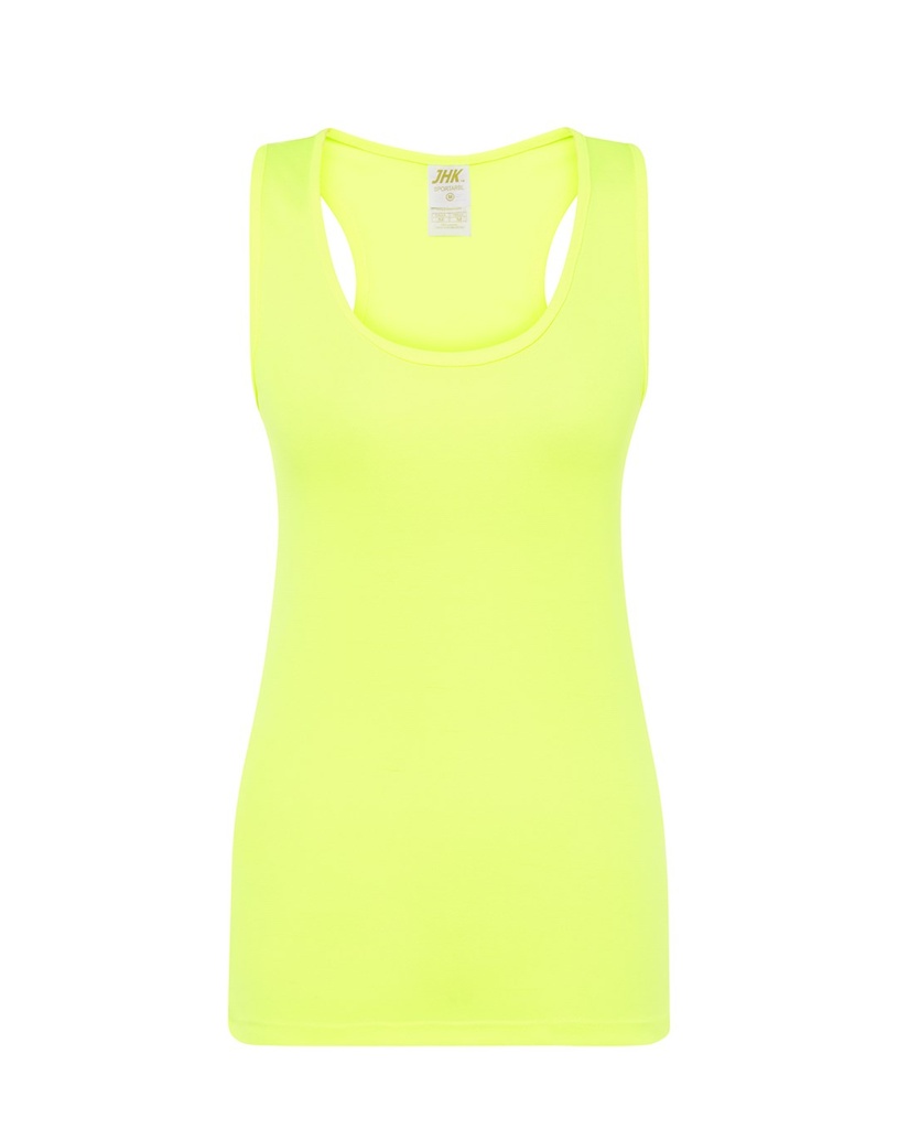 T-shirt Damski Slim Sportowy Poliestrowy SPORT ARBL - Gold Fluor