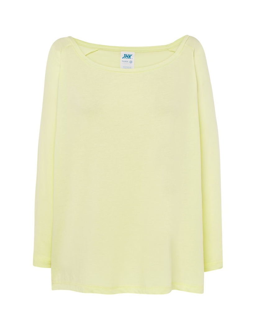 T-shirt Damski Bawełniany TSUL MLDV - Light Yellow Neon