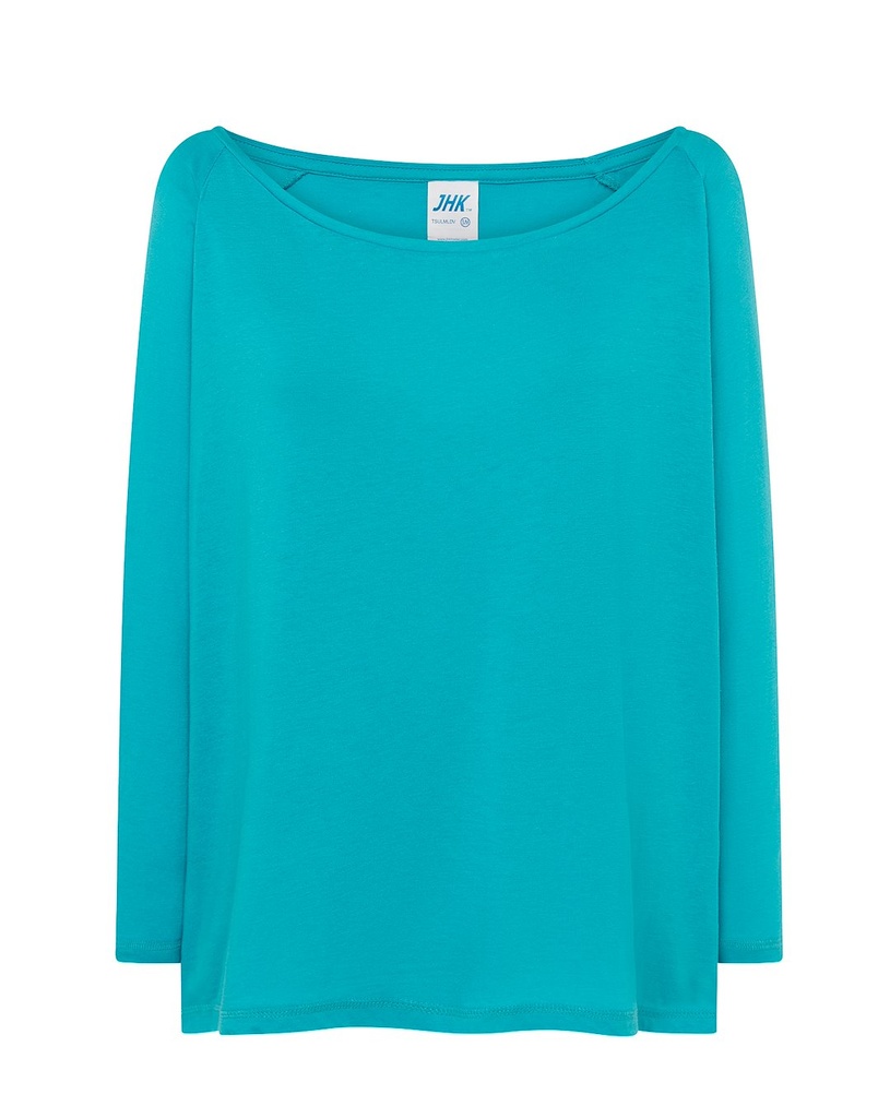 T-shirt Damski Bawełniany TSUL MLDV - Turquoise