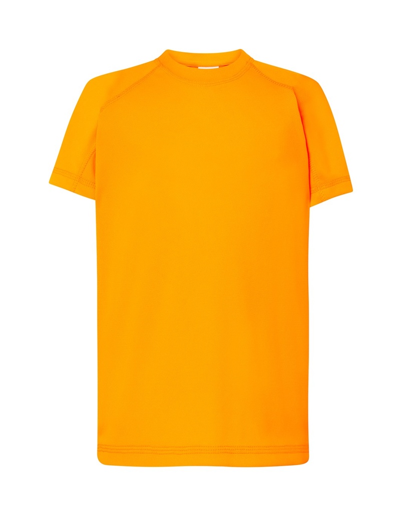 T-shirt Dziecięcy Sportowy Poliestrowy SPORT KID - Orange Fluor