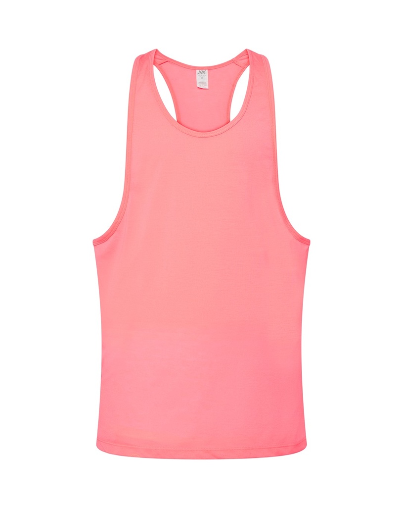 T-shirt Sportowy Poliestrowy TSUA LBCH - Fucsia Fluor