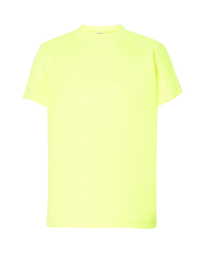 T-shirt Dziecięcy Sportowy Poliestrowy SPORT KID - Gold Fluor