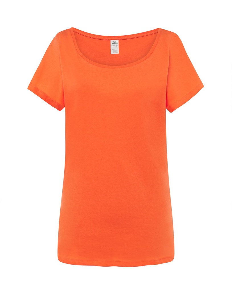 T-shirt Damski Slim Bawełniany TSUL TRND - Coral