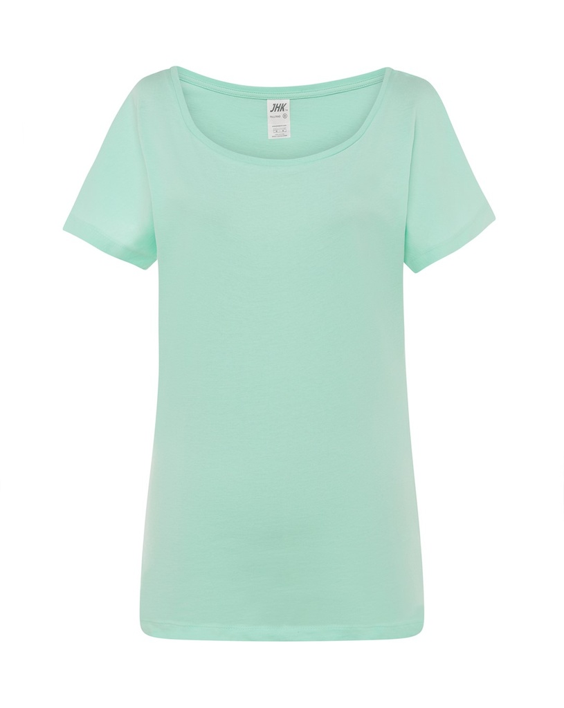 T-shirt Damski Slim Bawełniany TSUL TRND - Mint Green