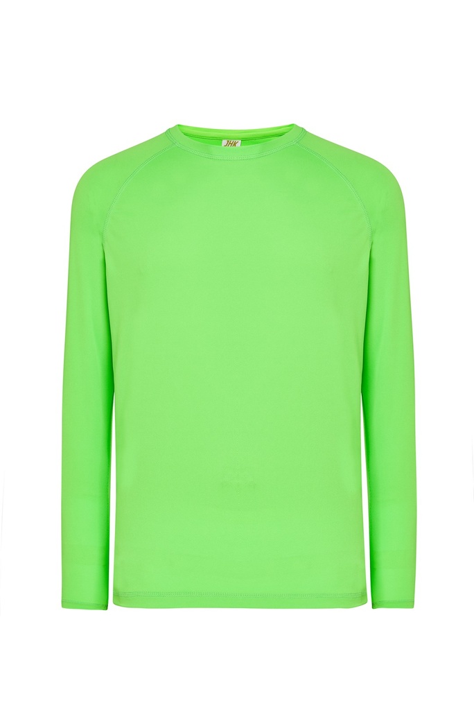 Sportowa koszulka męska z długimi raglanowymi SPORTMAN LS BK XL - Lime Fluor