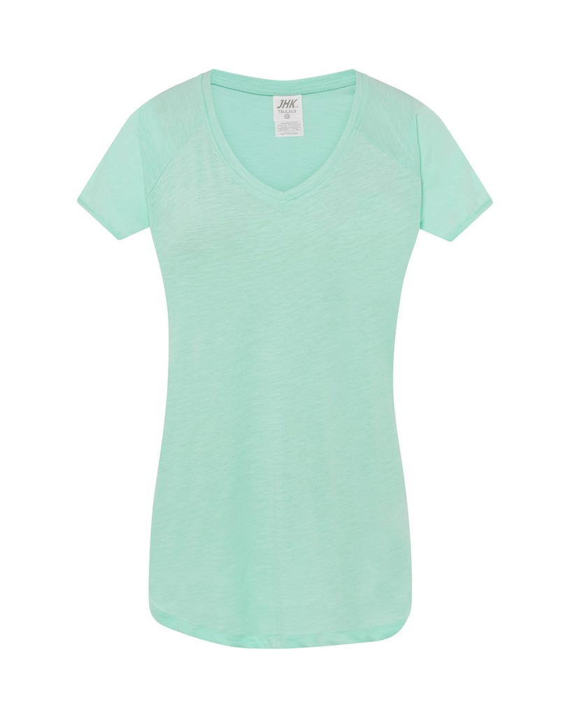 T-shirt Damski Bawełniany TSUL SLB - Mint Green