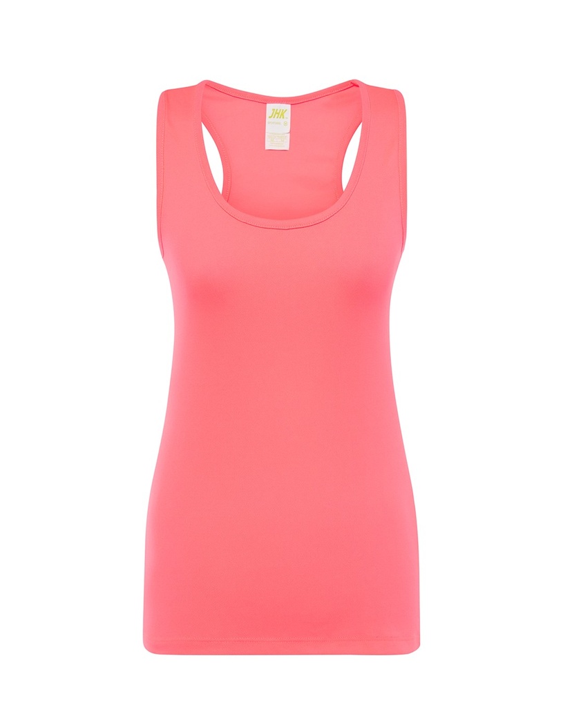 T-shirt Damski Slim Sportowy Poliestrowy SPORT ARBL - Fucsia Fluor