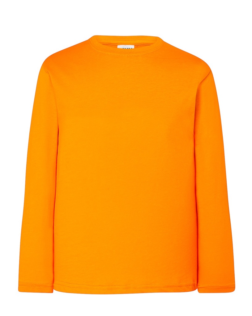 T-shirt Dziecięcy z Długim Rękawem Bawełniany TSRK 150 LS - Orange