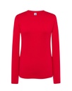 T-shirt Damski z Długim Rękawem Bawełniany TSRL CMF LS - Red