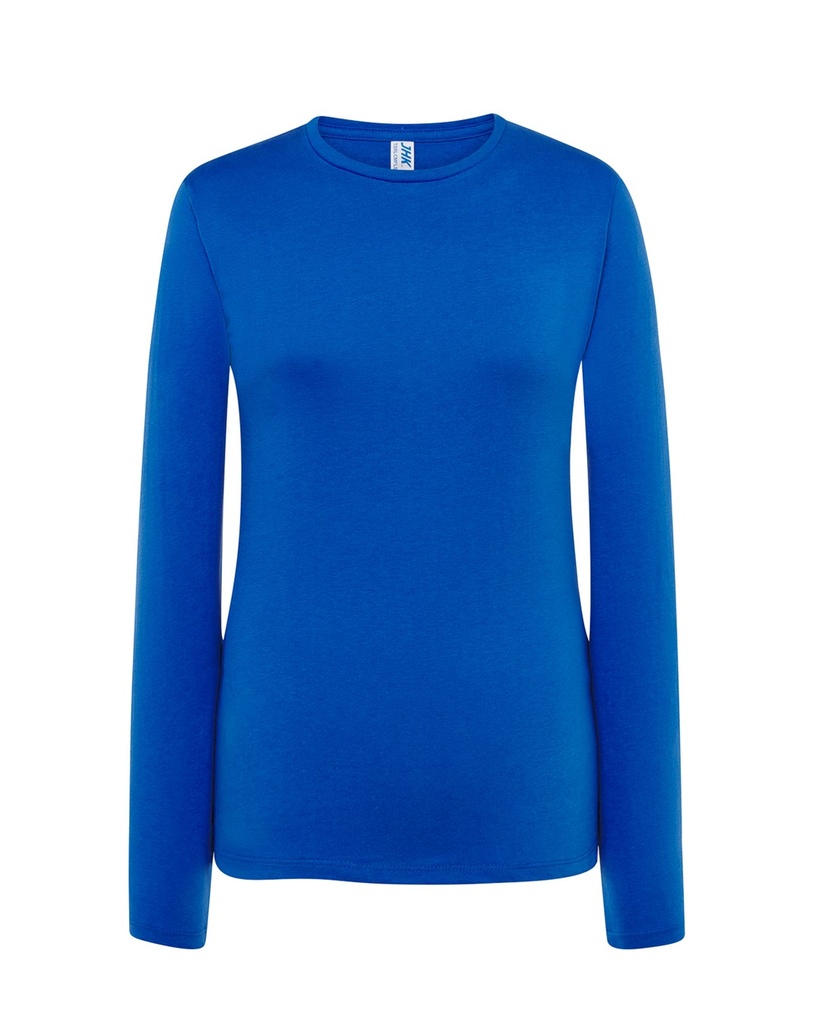 T-shirt Damski z Długim Rękawem Bawełniany TSRL CMF LS - Royal Blue
