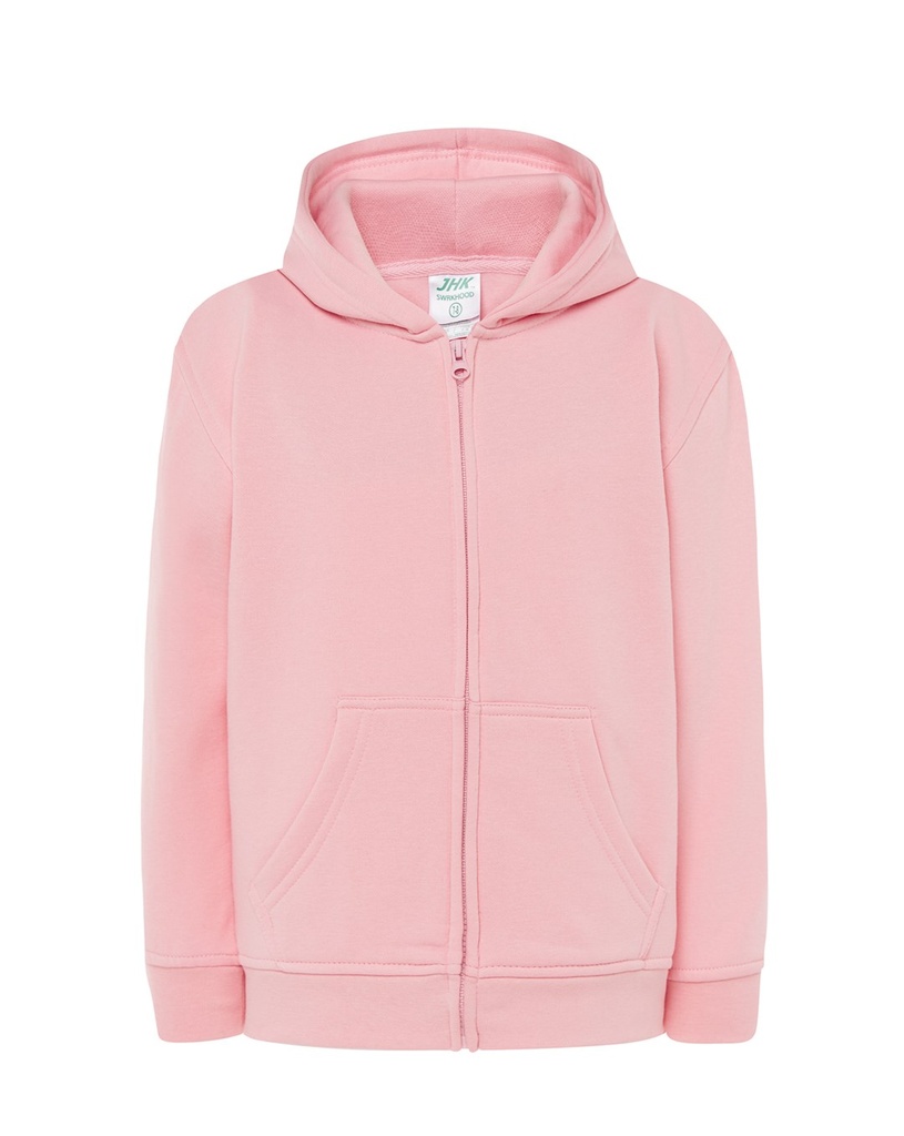 Bluza Dziecięca z Kapturem Rozpinana Poliestrowa SWRK HOOD - Pink