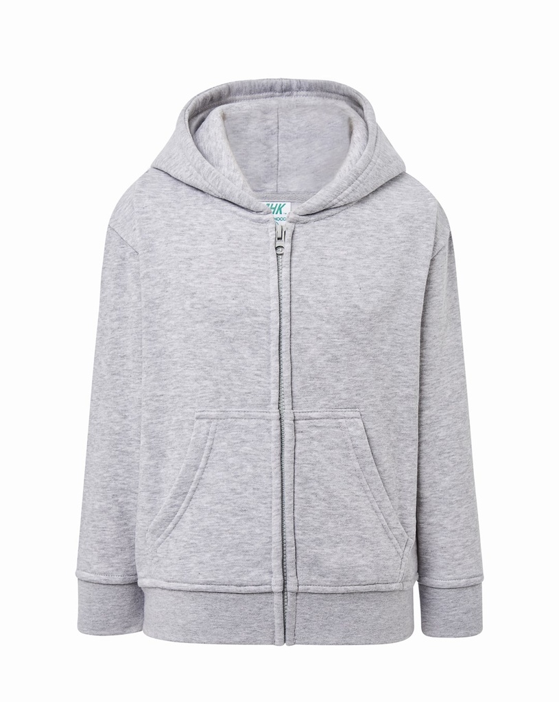Bluza Dziecięca z Kapturem Rozpinana Poliestrowa SWRK HOOD - Ash Melange