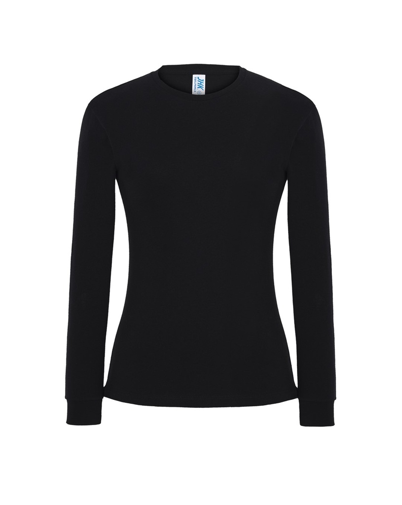 T-shirt Damski Slim Premium z Długim Rękawem Bawełniany TSRL PRM LS - Black