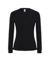 T-shirt Damski Slim Premium z Długim Rękawem Bawełniany TSRL PRM LS - Black