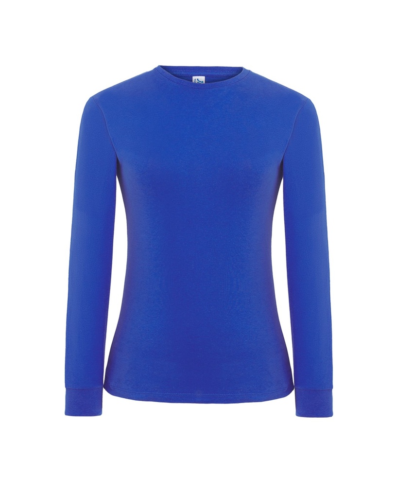 T-shirt Damski Slim Premium z Długim Rękawem Bawełniany TSRL PRM LS - Royal Blue