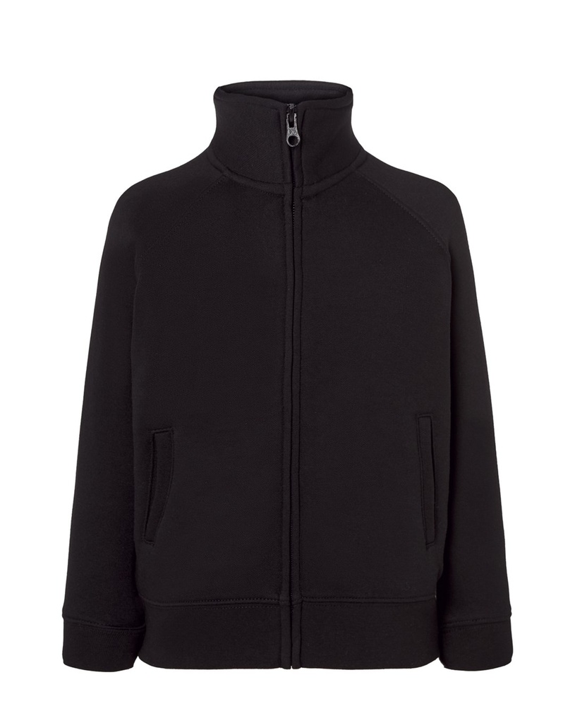 Bluza Dziecięca z Kapturem Rozpinana Poliestrowa SWRK FUZIP - Black