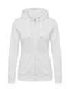 Bluza Damska z Kapturem Rozpinana Poliestrowa SWUL HOOD 240 - White