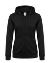 Bluza Damska z Kapturem Rozpinana Poliestrowa SWUL HOOD 240 - Black