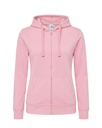 Bluza Damska z Kapturem Rozpinana Poliestrowa SWUL HOOD 240 - Pink